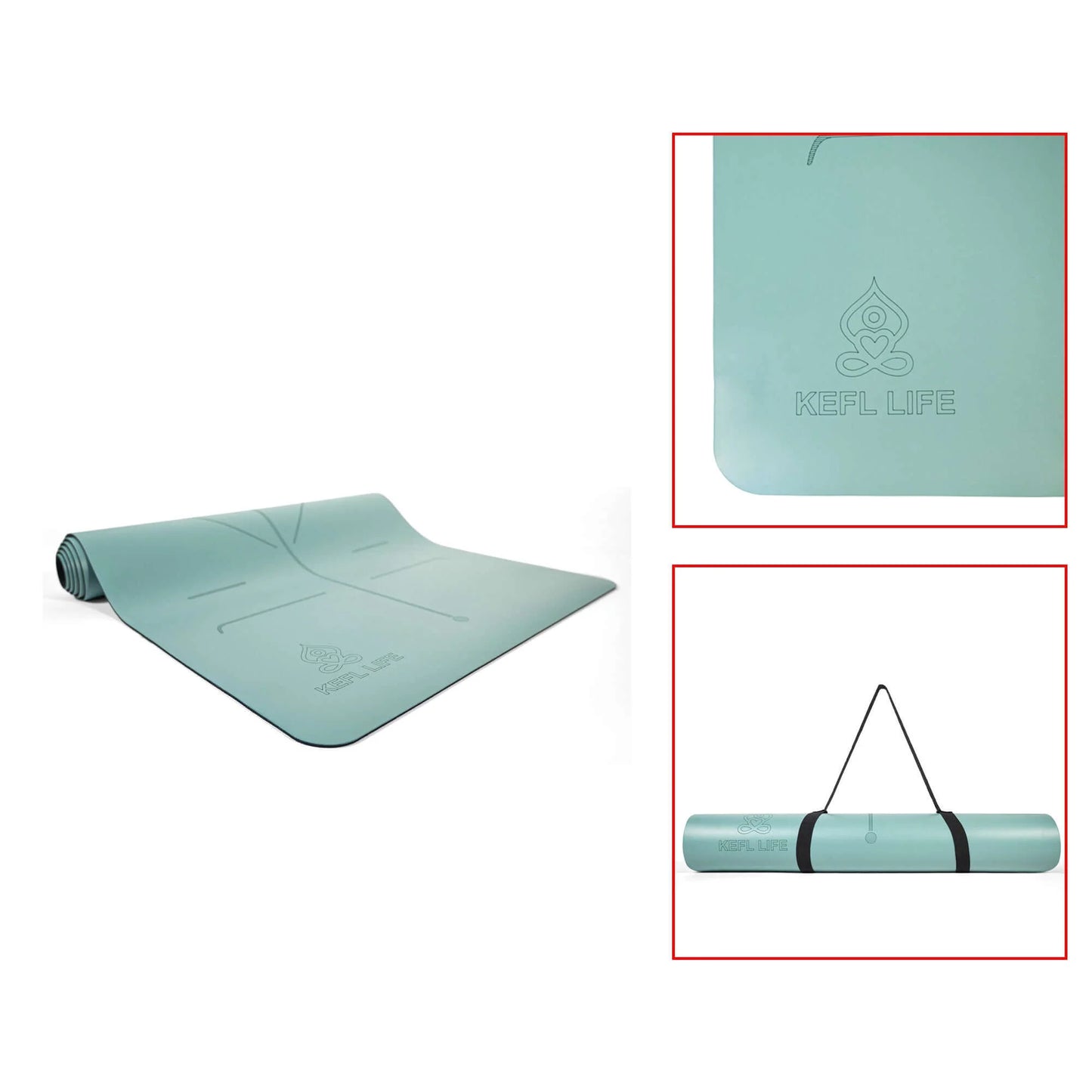 KEFL Pro Designer Yoga Mats - with Free Carrying Bag