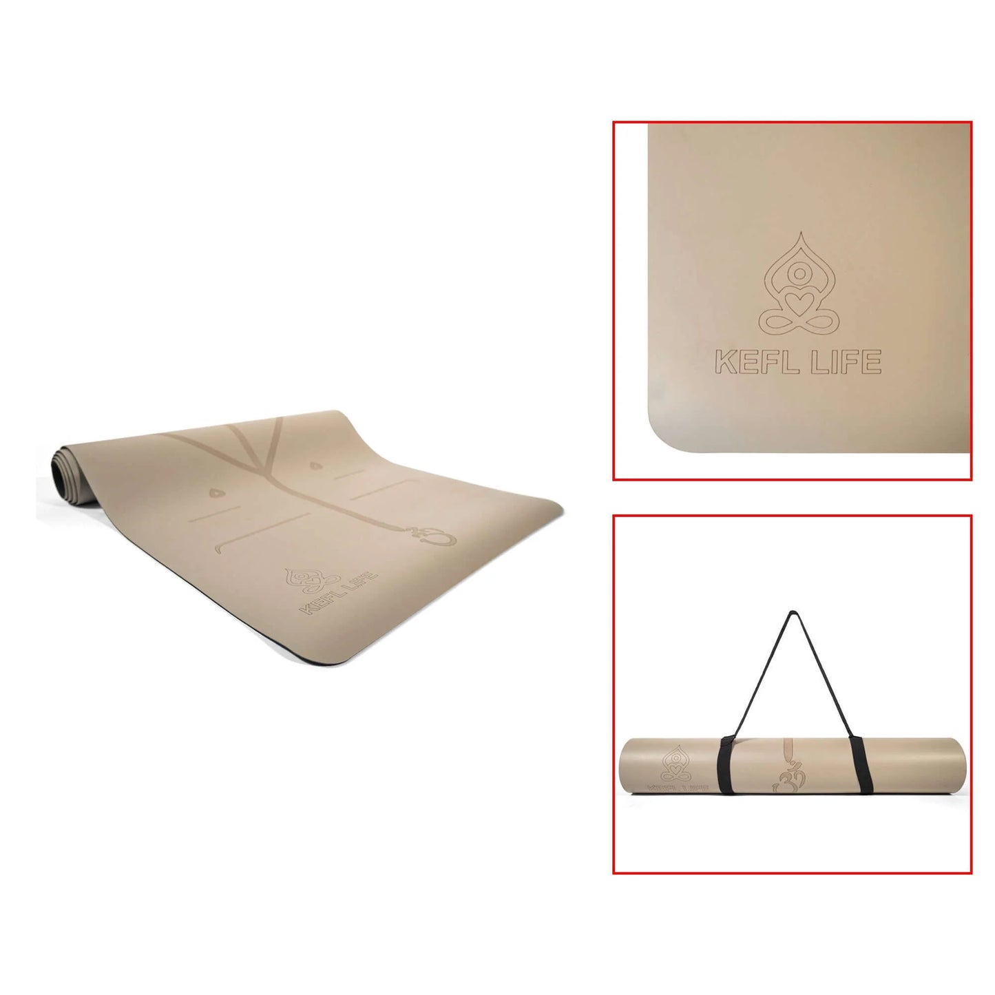 KEFL Pro Designer Yoga Mats - with Free Carrying Bag