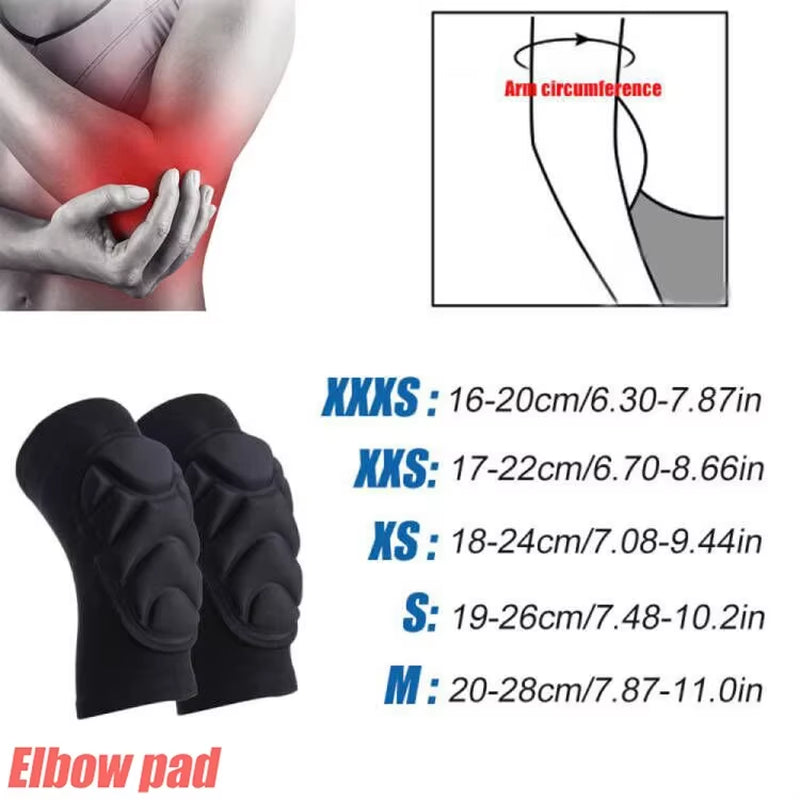 2Pcs/Pair Kids Teens Knee Pads Elbow Sleeves with Collision Avoidance Thick Sponge Sport Protective Skate Skiing Soccer Cycling