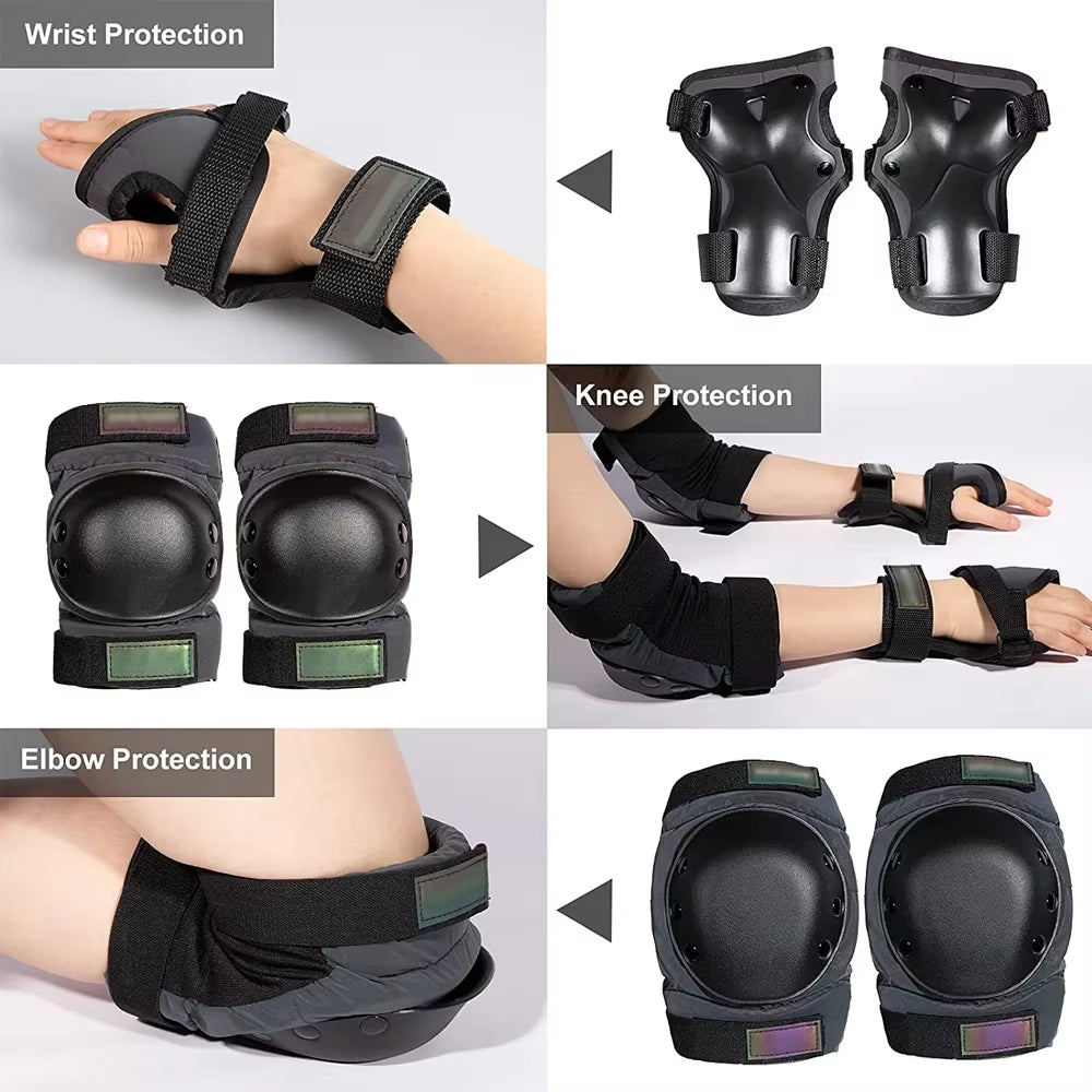 Adult/Kids/Youth Knee Pads Elbow Pads Wrist Guards Sport Protective Gear for Skateboard, Skating, Scooter, Cycling, BMX Bike