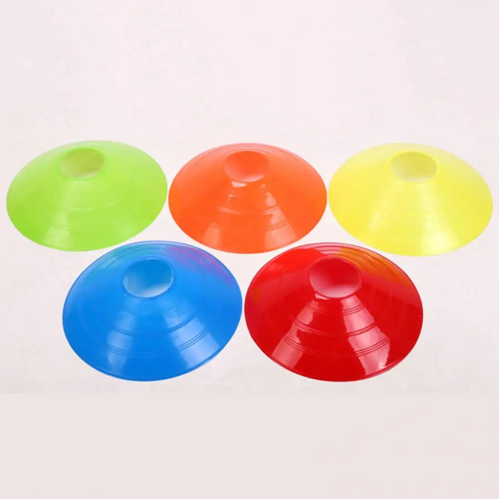 50Pcs Soccer Training Cones with Mesh Bag Football Training Sports Saucer Cones Marker Discs Soccer Rugby Training Disc Bucket