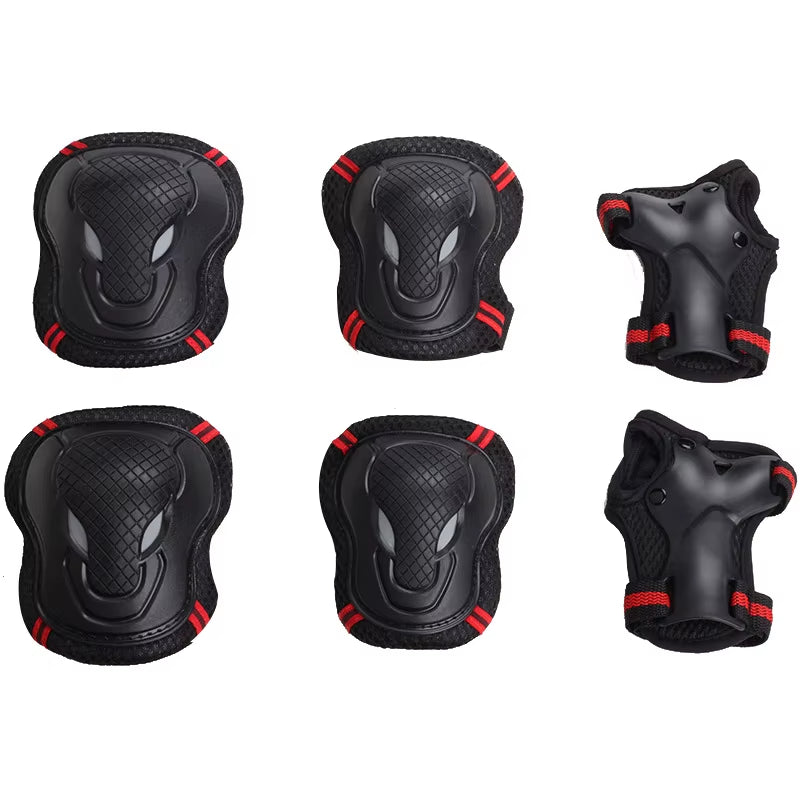 Elbow Knee Pads Skating Protector Skateboard 6Pcs/Set Bicycle Sports Protective Gear Riding Roller Wrist Guard Kids Adults BMX