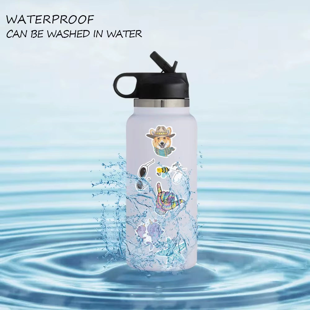 100 Pcs Stickers Water Bottles Sticker Aesthetic Waterproof Cute Vsco Vinyl Stickers for Teens Girls Kids