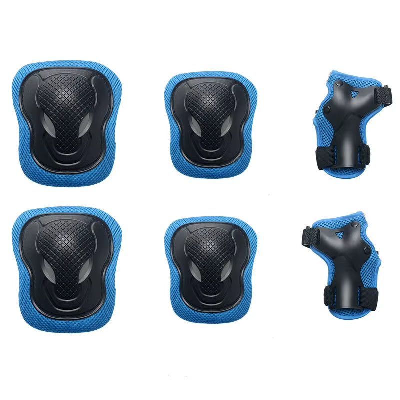 Elbow Knee Pads Skating Protector Skateboard 6Pcs/Set Bicycle Sports Protective Gear Riding Roller Wrist Guard Kids Adults BMX