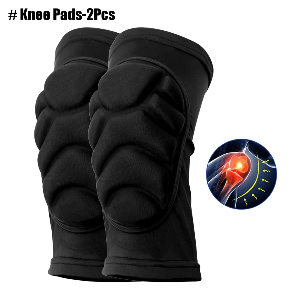 2Pcs/Pair Kids Teens Knee Pads Elbow Sleeves with Collision Avoidance Thick Sponge Sport Protective Skate Skiing Soccer Cycling