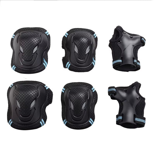 Elbow Knee Pads Skating Protector Skateboard 6Pcs/Set Bicycle Sports Protective Gear Riding Roller Wrist Guard Kids Adults BMX