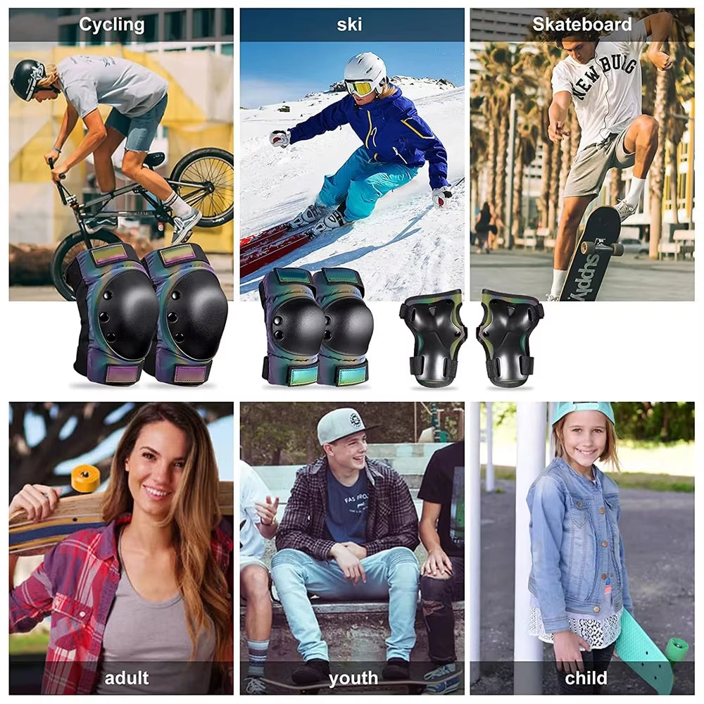 Adult/Kids/Youth Knee Pads Elbow Pads Wrist Guards Sport Protective Gear for Skateboard, Skating, Scooter, Cycling, BMX Bike